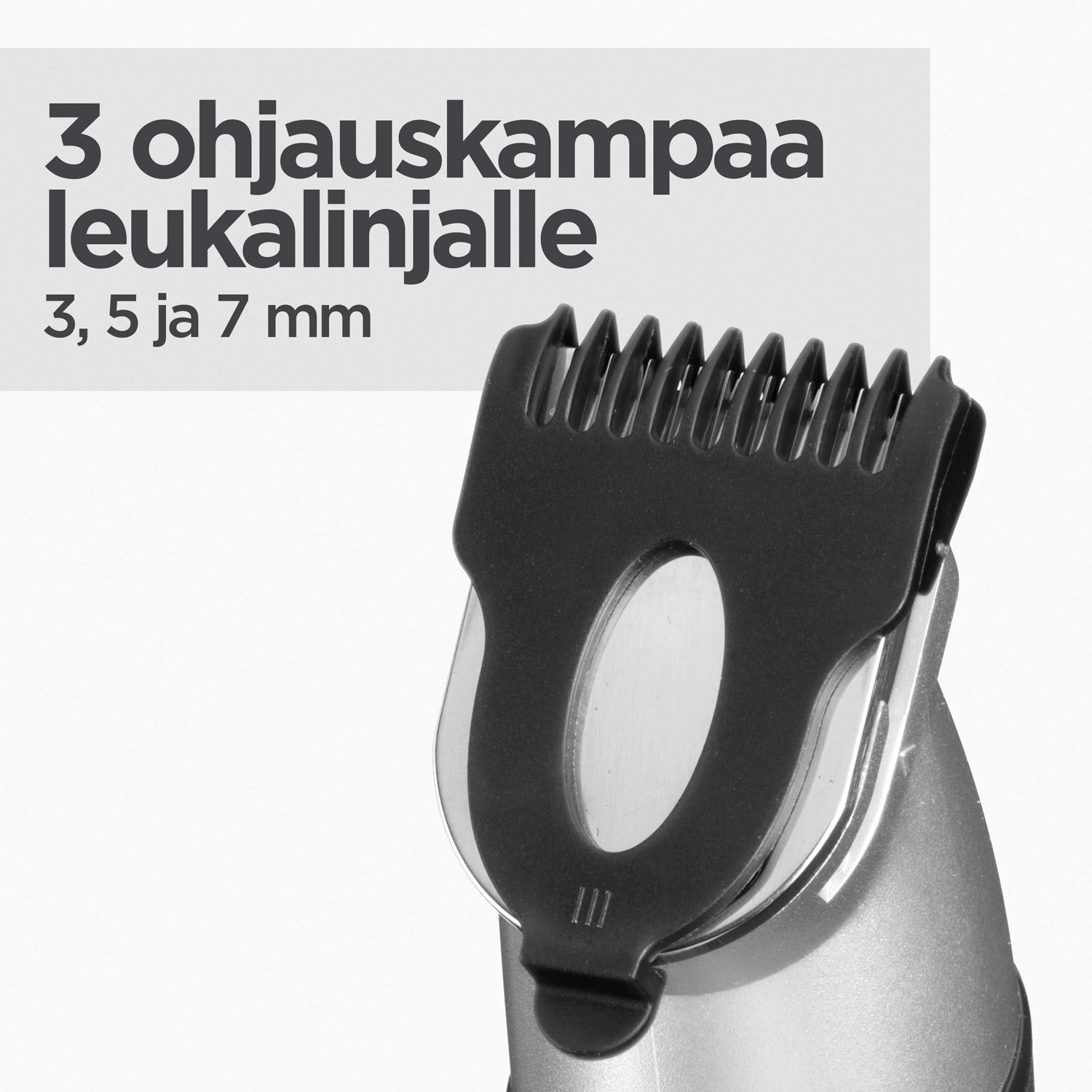 3 ohjauskampaa leukalinjalle (3, 5 ja 7&nbsp;mm)
